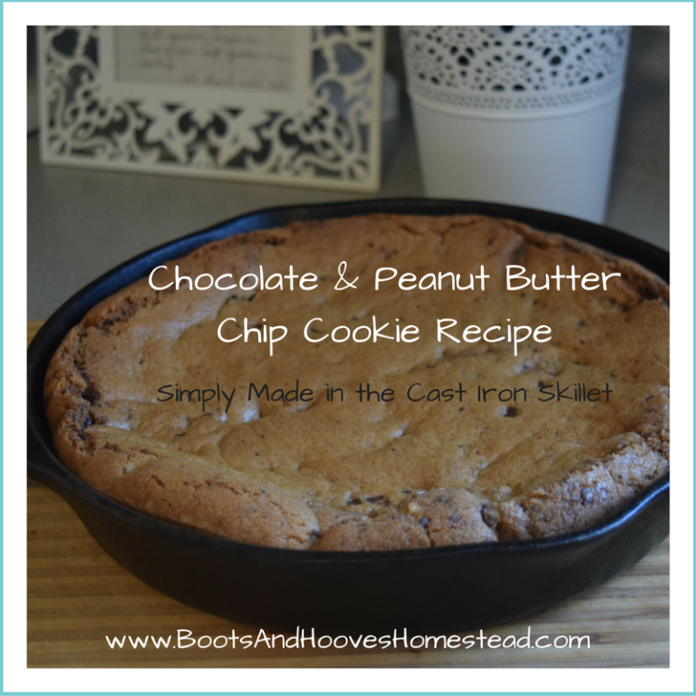 Giant Chocolate & Peanut Butter Chip Cookie Recipe Boots & Hooves