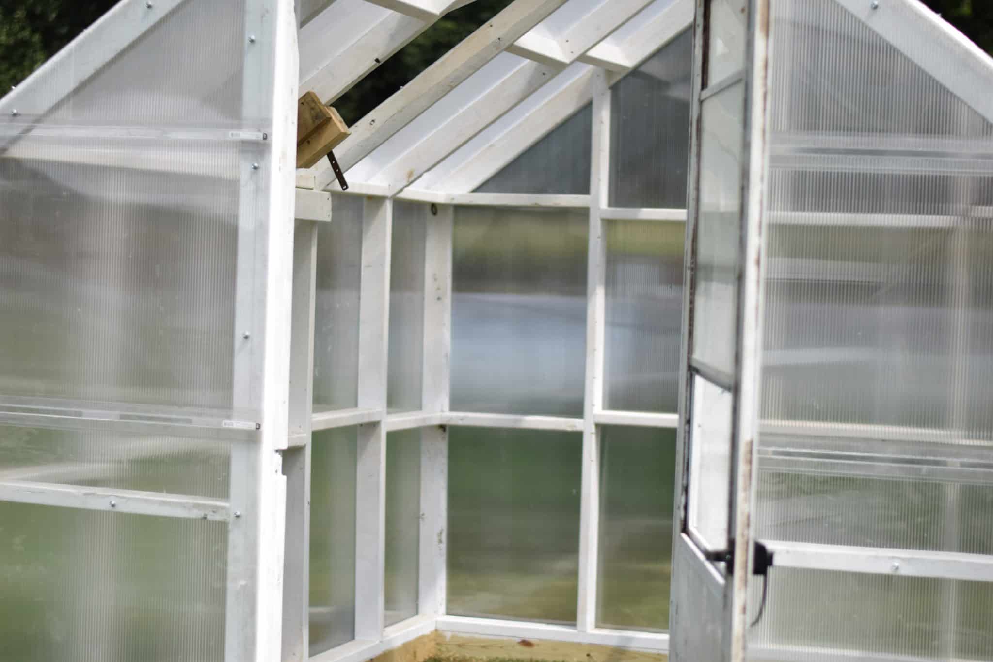 Interior of the completed greenhouse.