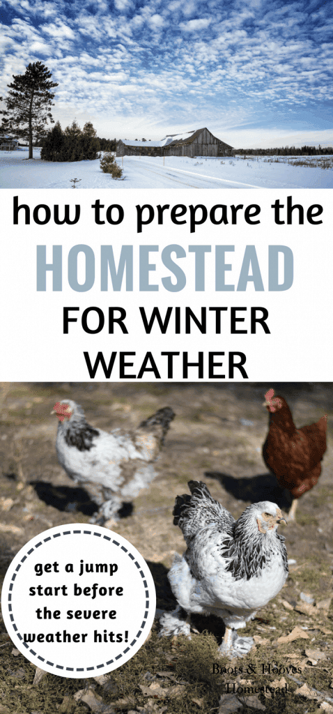 how to prepare the homestead for winter weather.