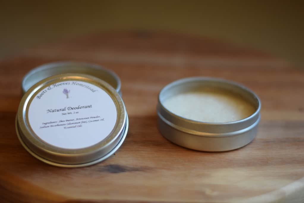 homemade deodorant tins