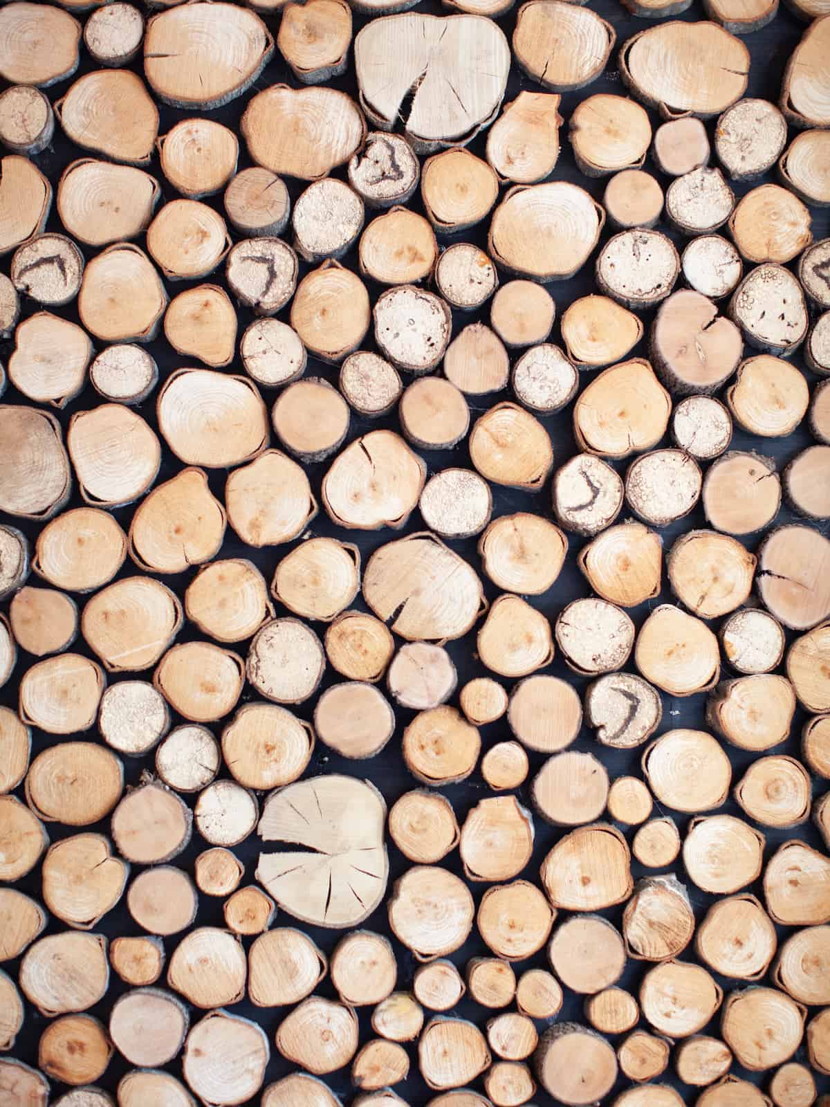 wood pile stacked