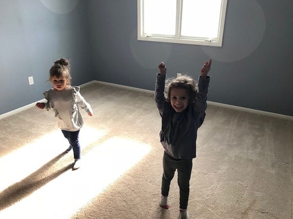 Children in their new bedroom at the ranch home