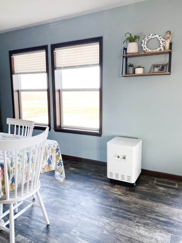 air purifier in the dining room