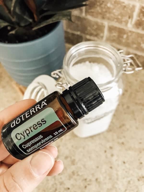 cypress essential oil with Epsom salts