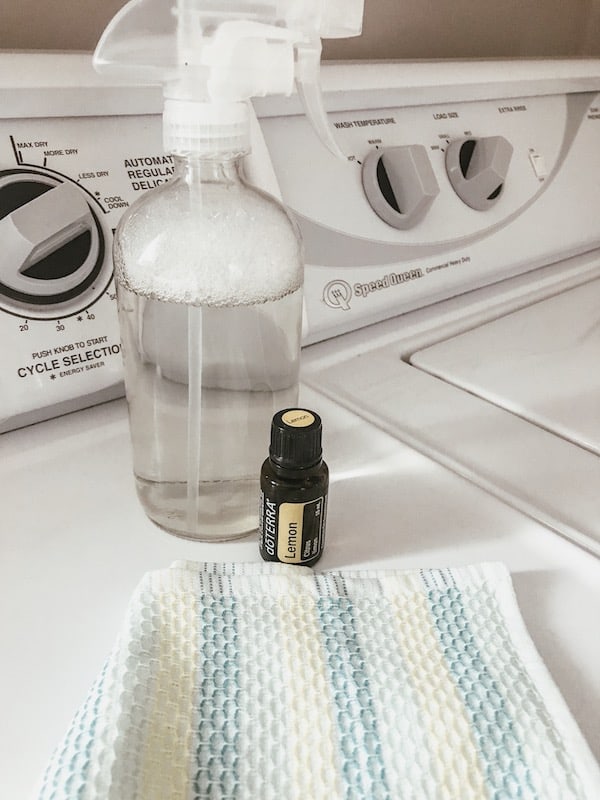 lemon essential oil on clothes dryer