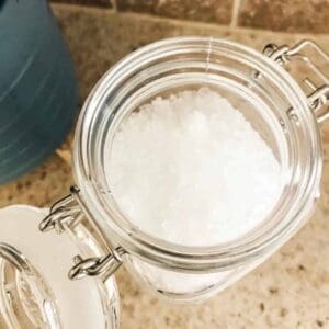 Epsom Salt in a mason jar
