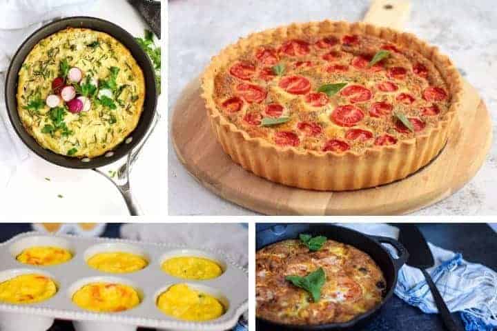 photo collage of healthy egg recipes
