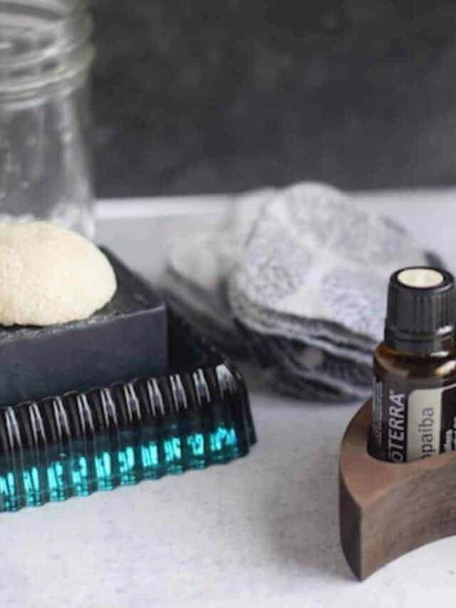 essential oils and charcoal bar soap