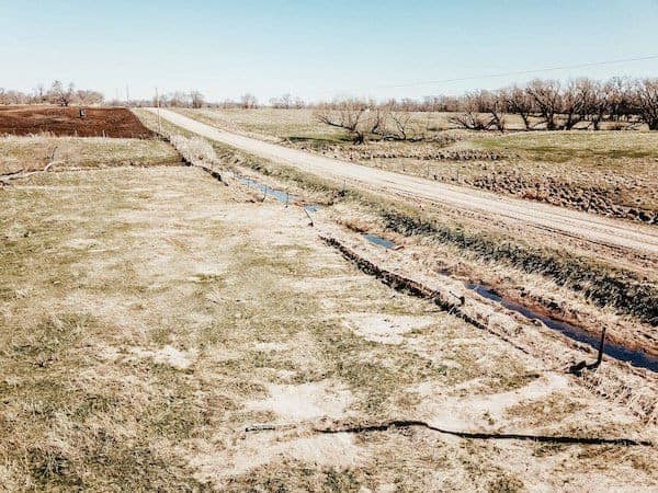 checking fencing with drone