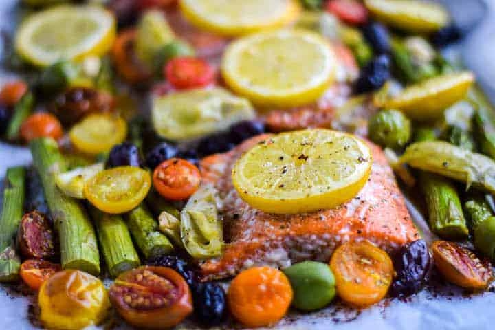 Mediterranean Salmon Sheet Pan