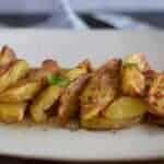 italian potatoes on a white platter
