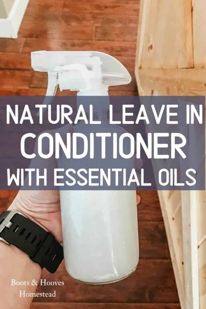 leave in conditioner in a glass spray bottle