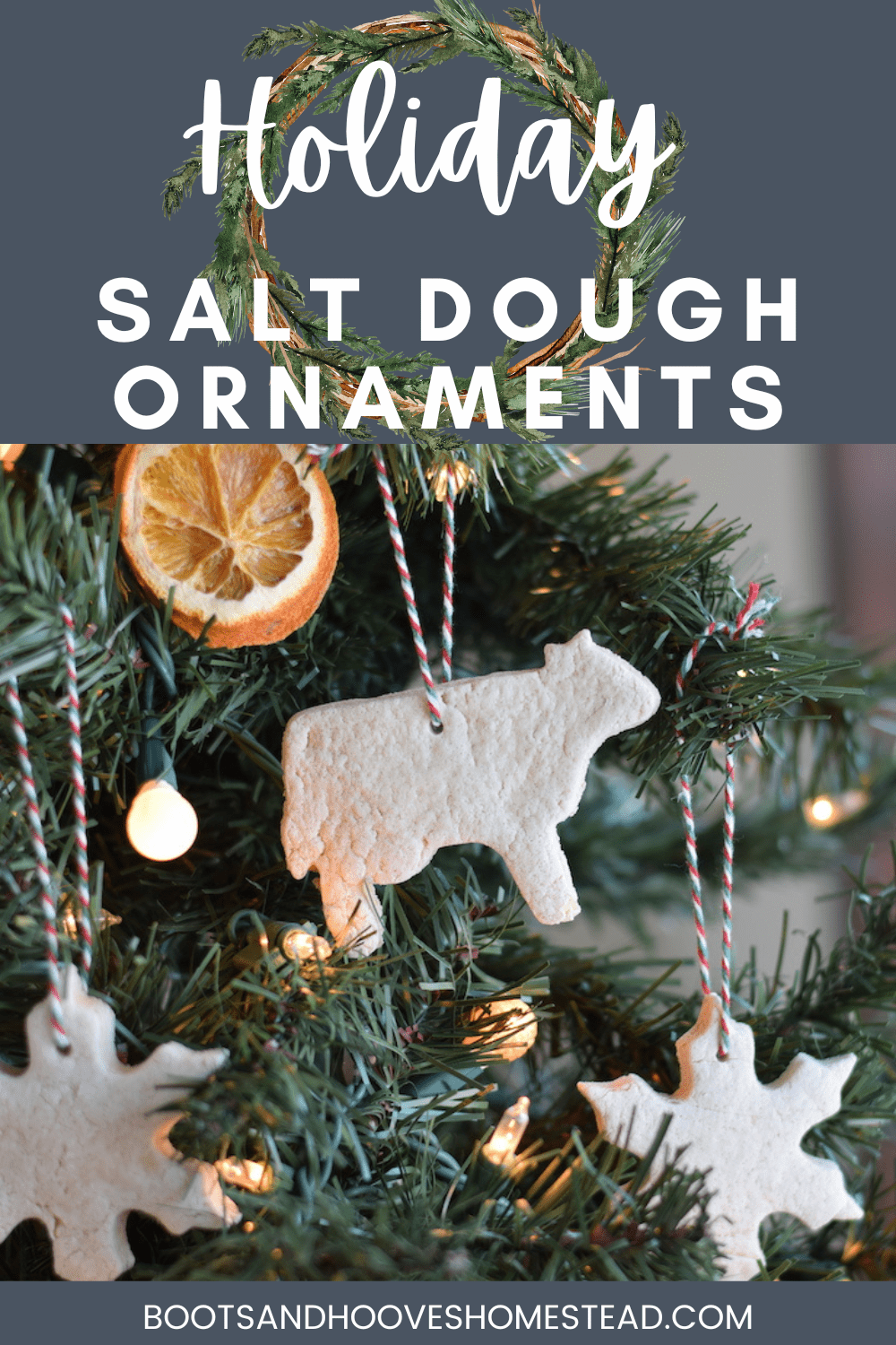 cow and star shaped salt dough ornaments