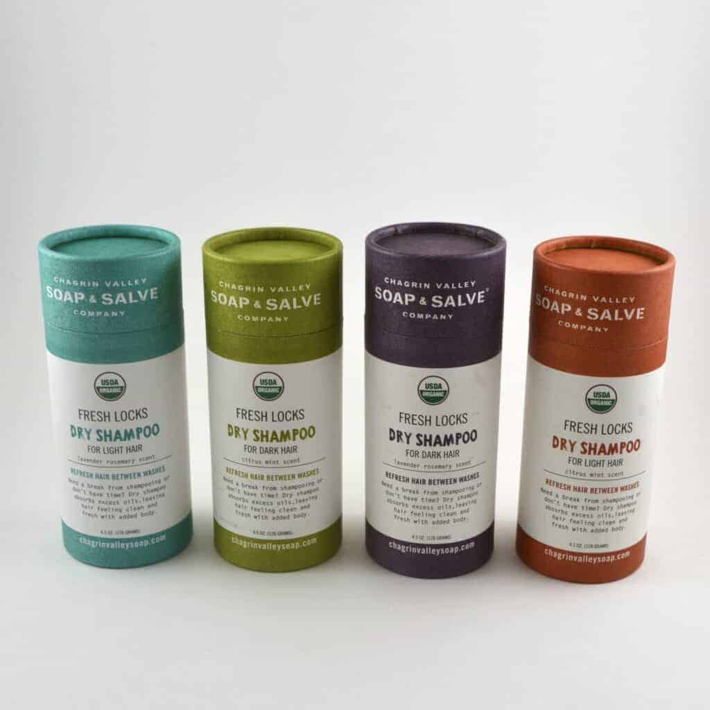 variety of four dry shampoo bottles