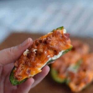 close up image of cooked jalapeno poppers