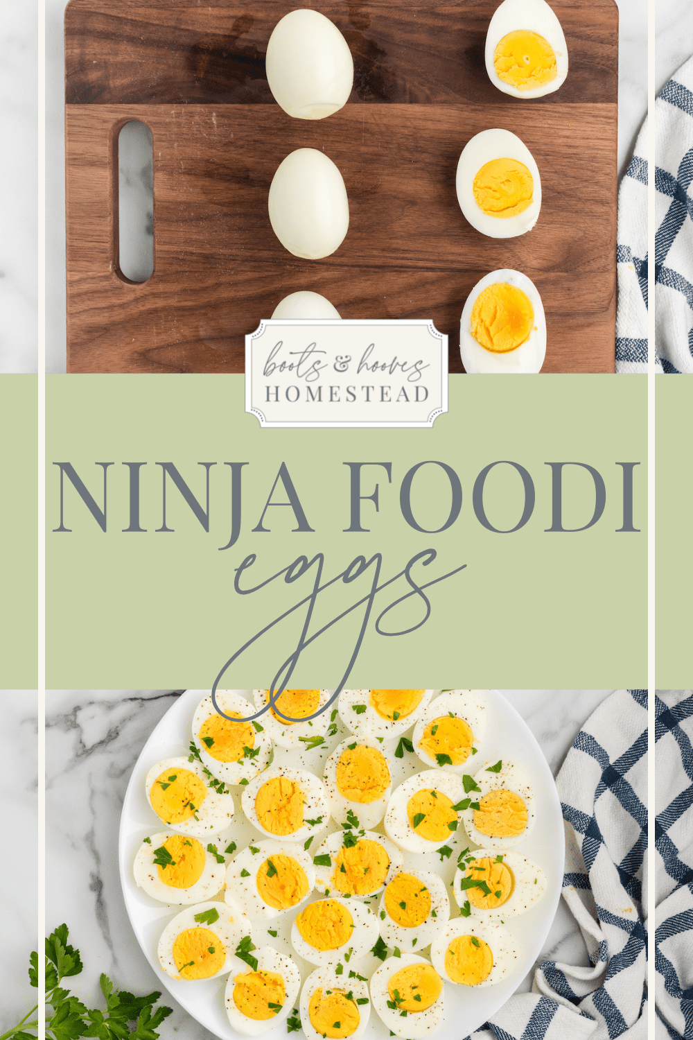 Hard Boiled Eggs (Ninja Foodi) - Boots & Hooves Homestead