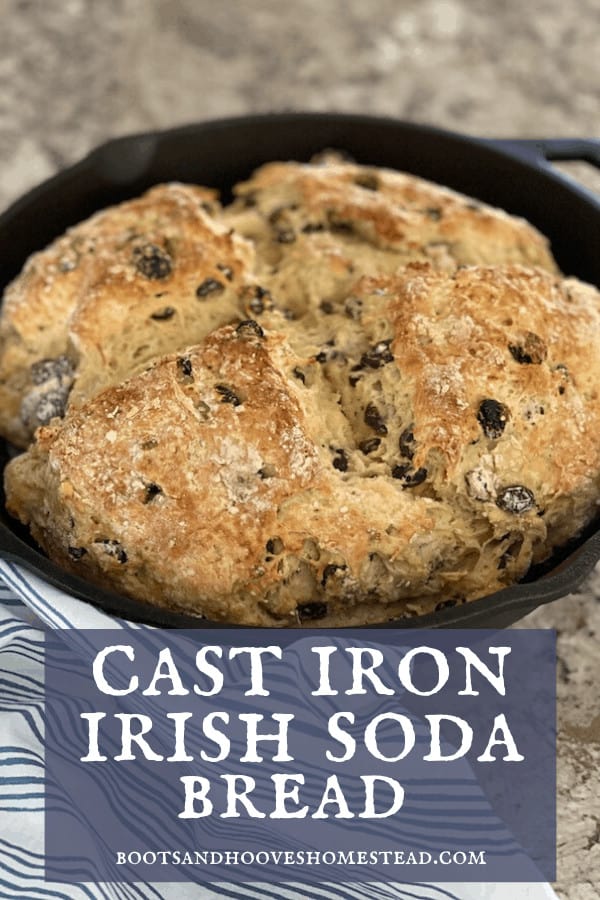 cast iron Irish soda bread