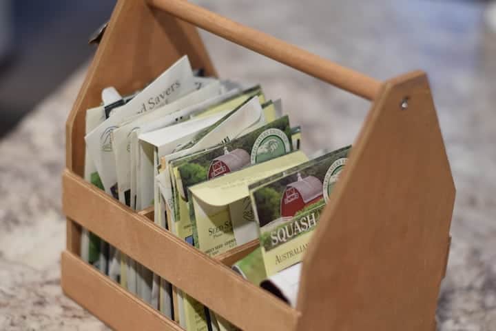 crate of seed packets