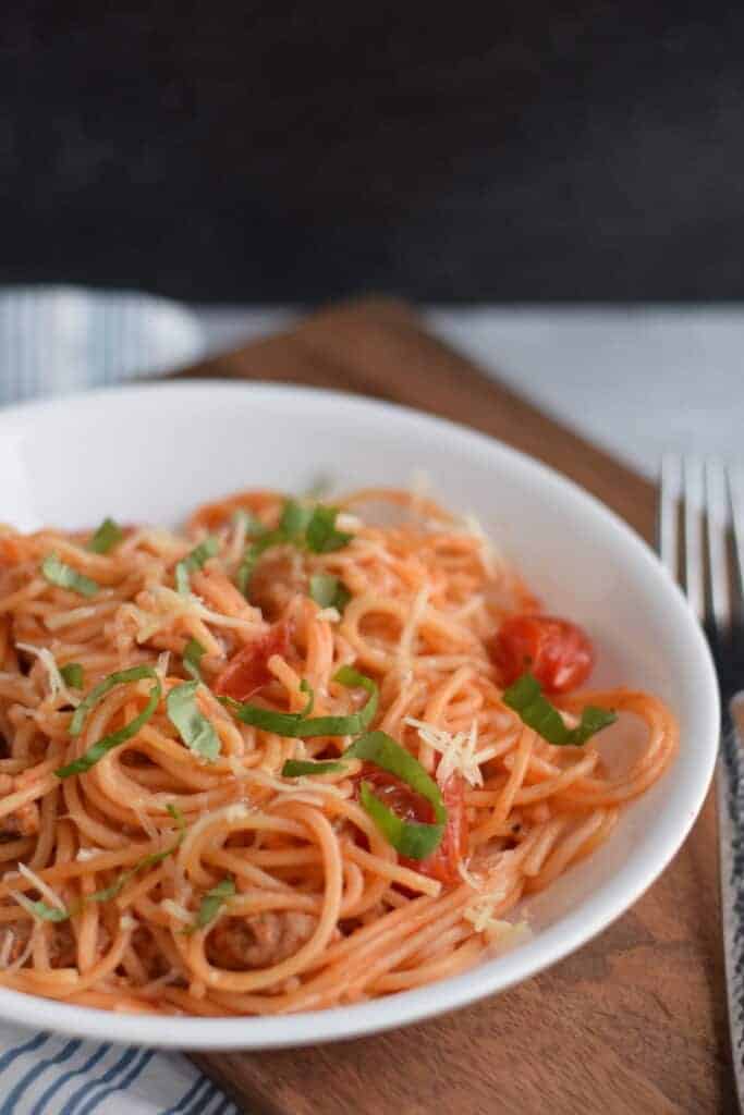 Ninja Foodi Spaghetti Recipe - Boots & Hooves Homestead