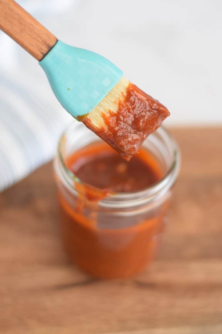 honey bbq sauce on a brush