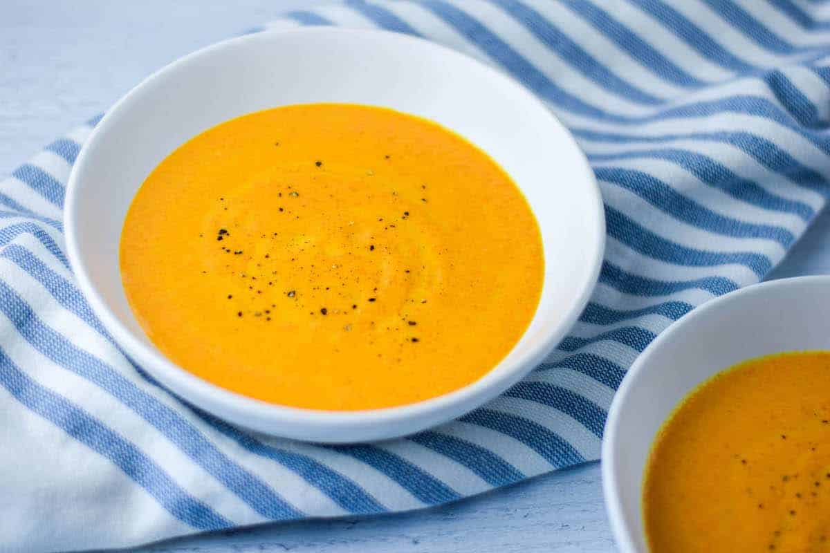 Creamy Carrot and Acorn Squash Soup - Boots & Hooves Homestead