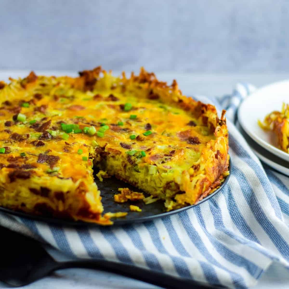 Bacon Leek Quiche with Hash Brown Crust Boots & Hooves Homestead
