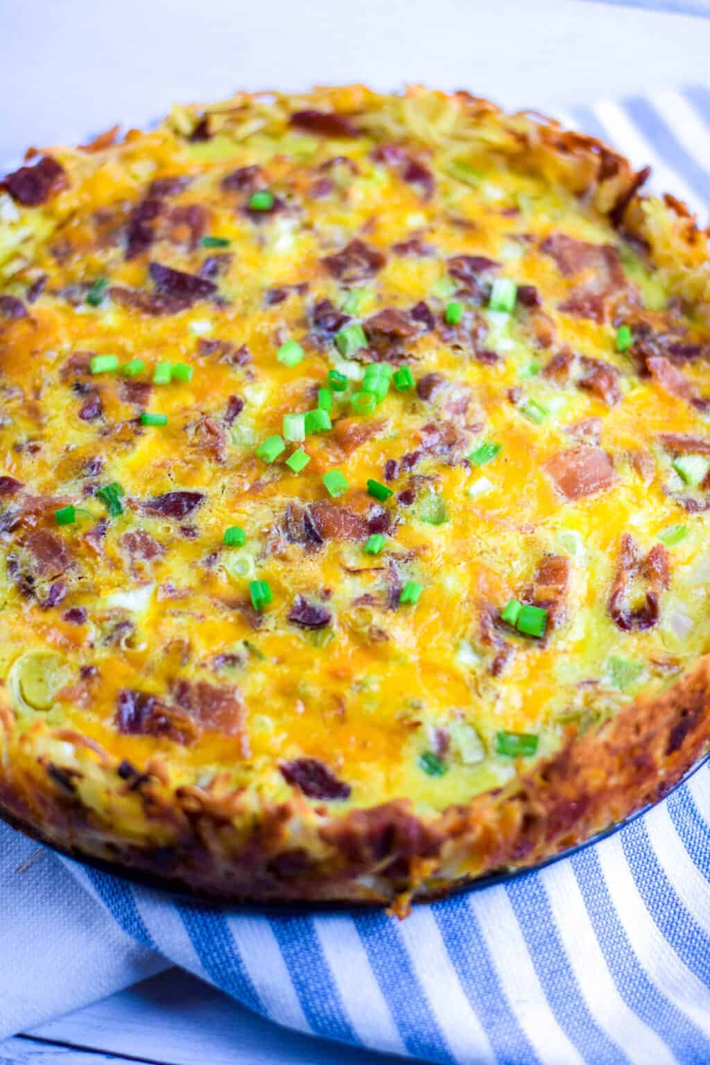 Bacon Leek Quiche with Hash Brown Crust Boots & Hooves Homestead