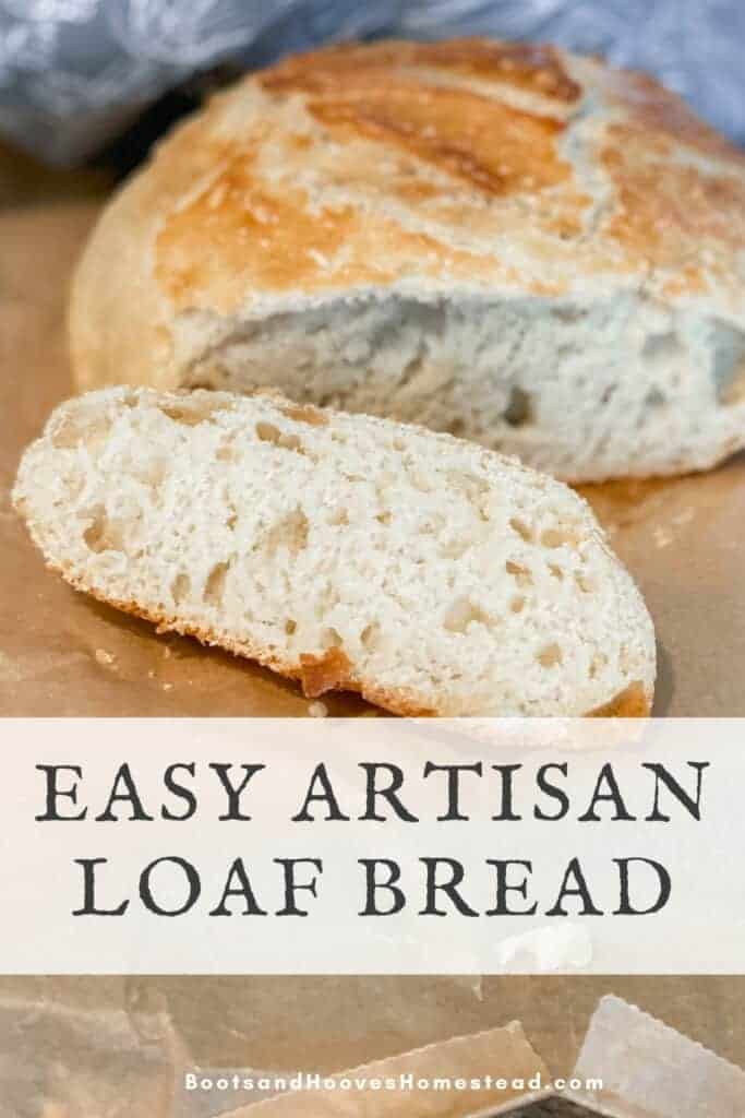 sliced artisan loaf bread