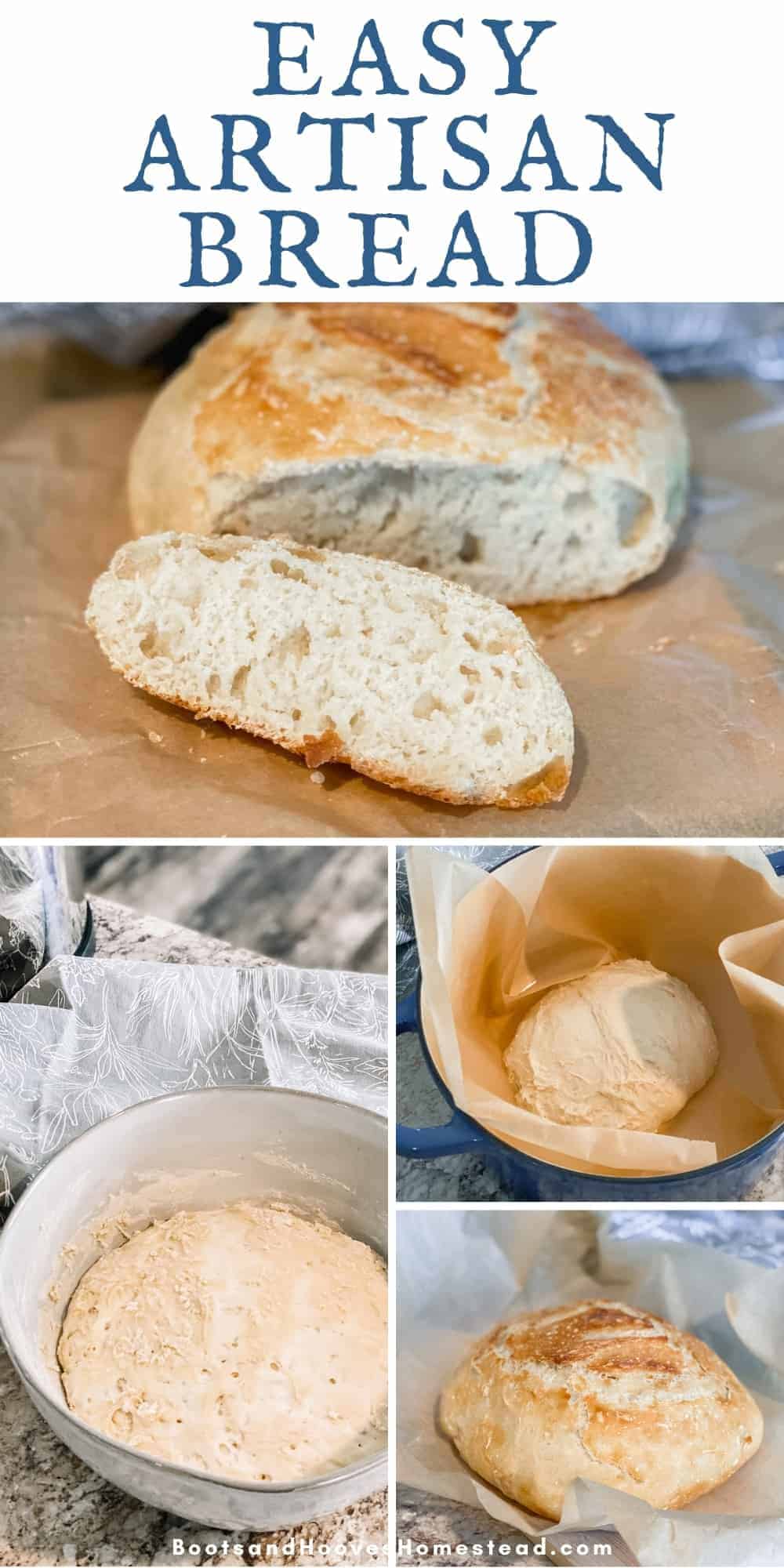 Easy Artisan Bread Recipe No Knead Boots Hooves Homestead