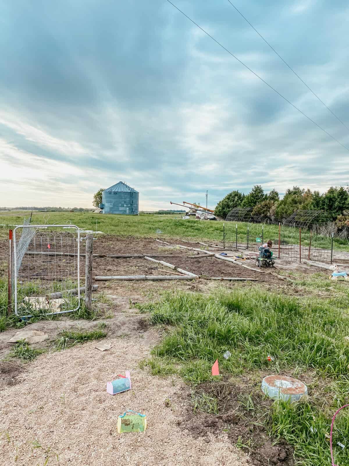 garden bed layout in new home.