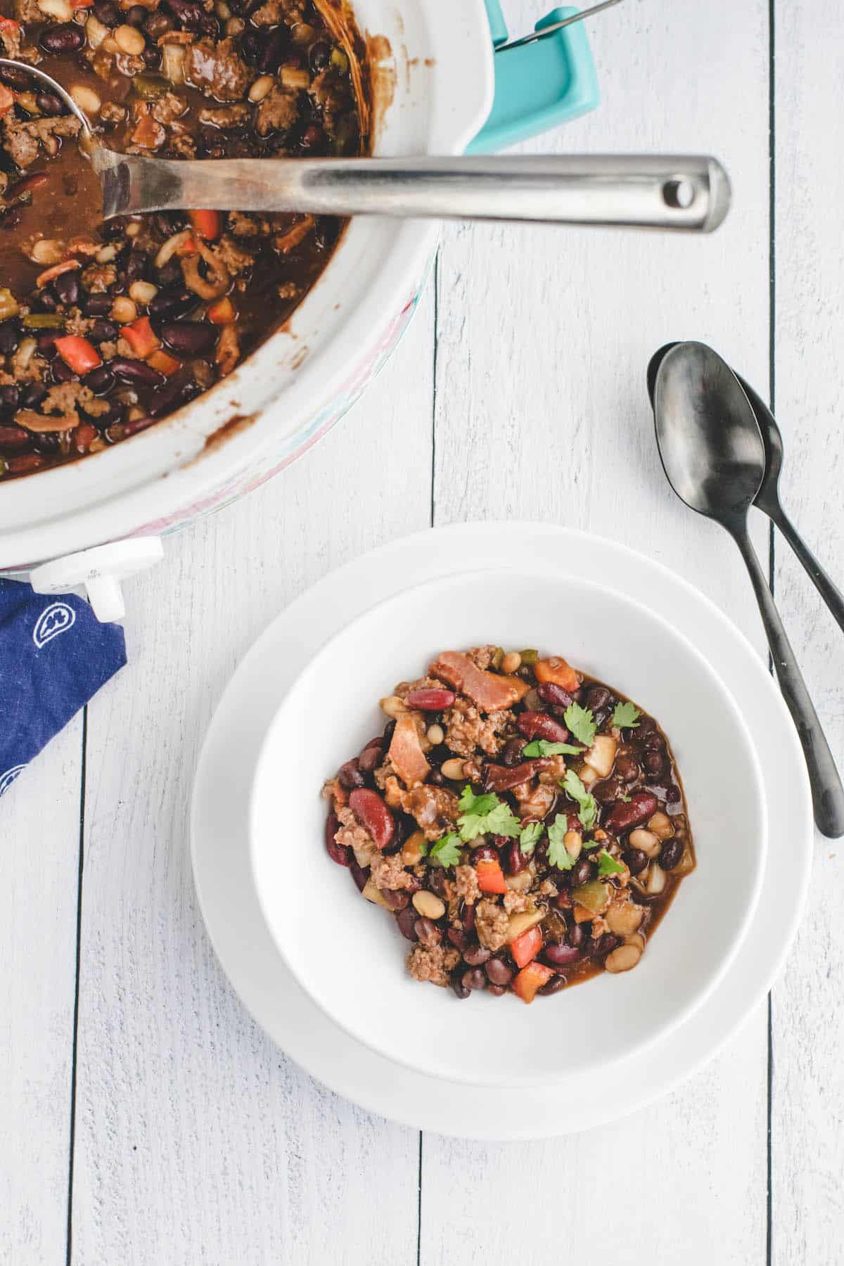 Crockpot Black Beans {with beer & bacon}