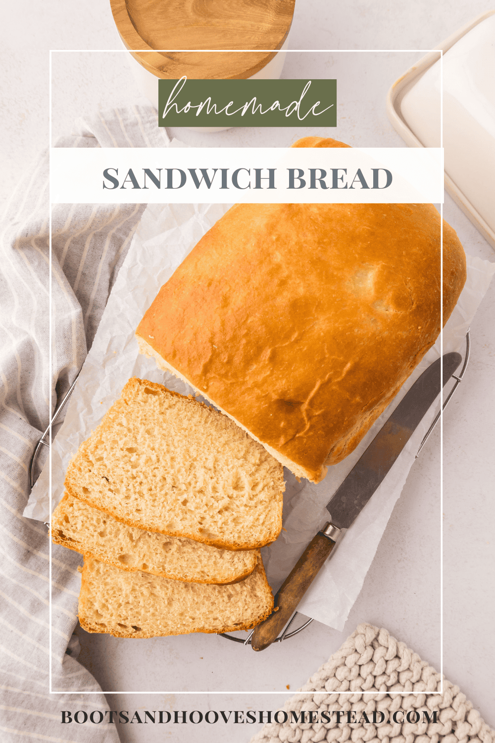 Easy Homemade Sandwich Bread Recipe (fluffy + soft loaf) - Boots ...