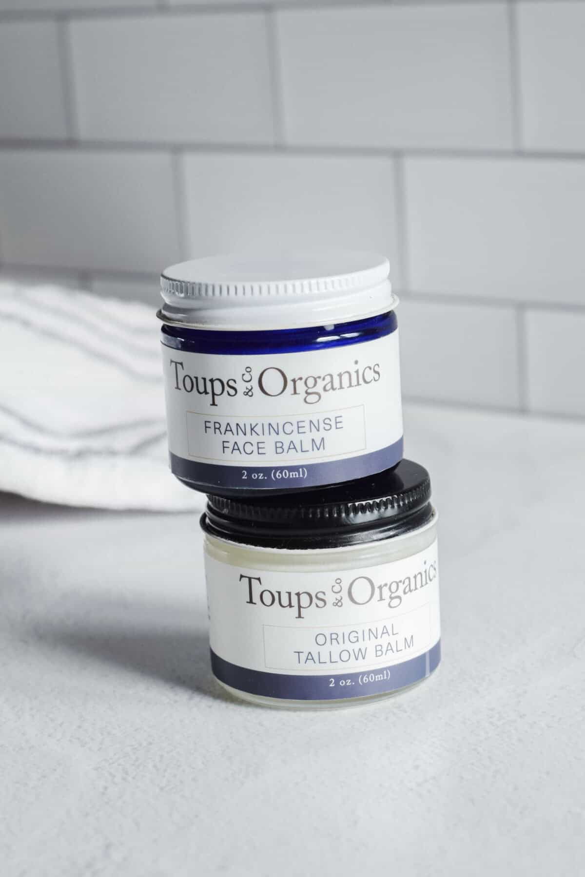 Toups & Co organics tallow balm stacked.