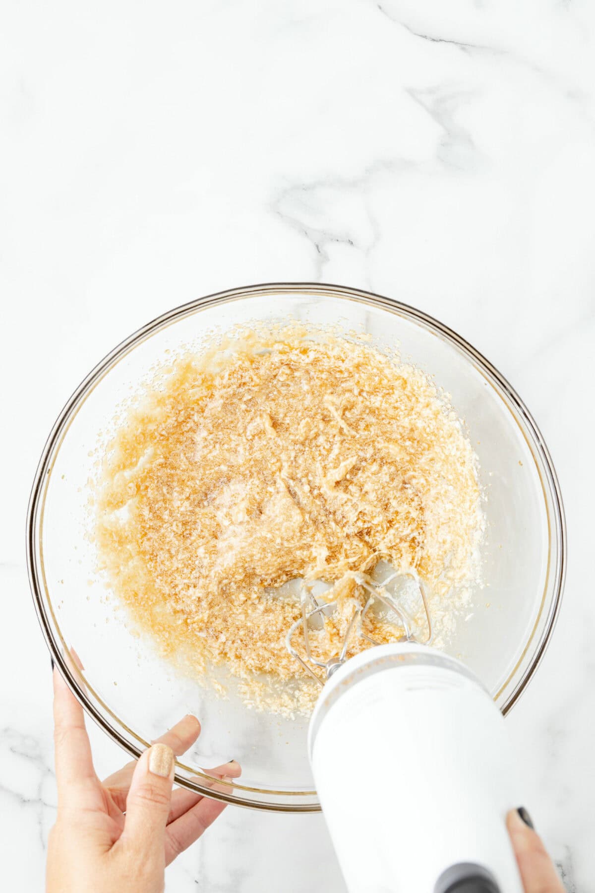 large mixing bowl with the butter and maple syrup. 