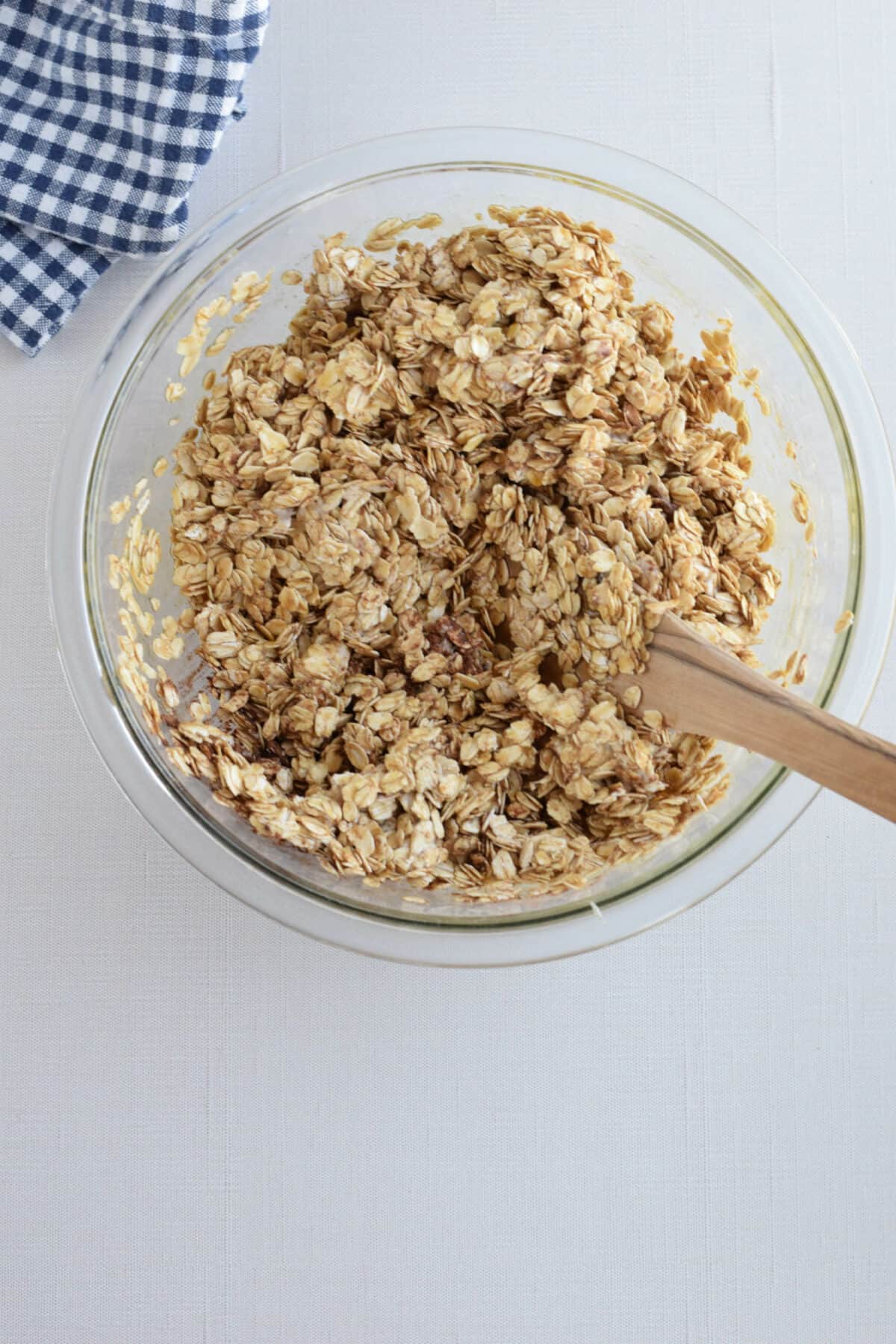 combining the ingredients in a large mixing bowl. 