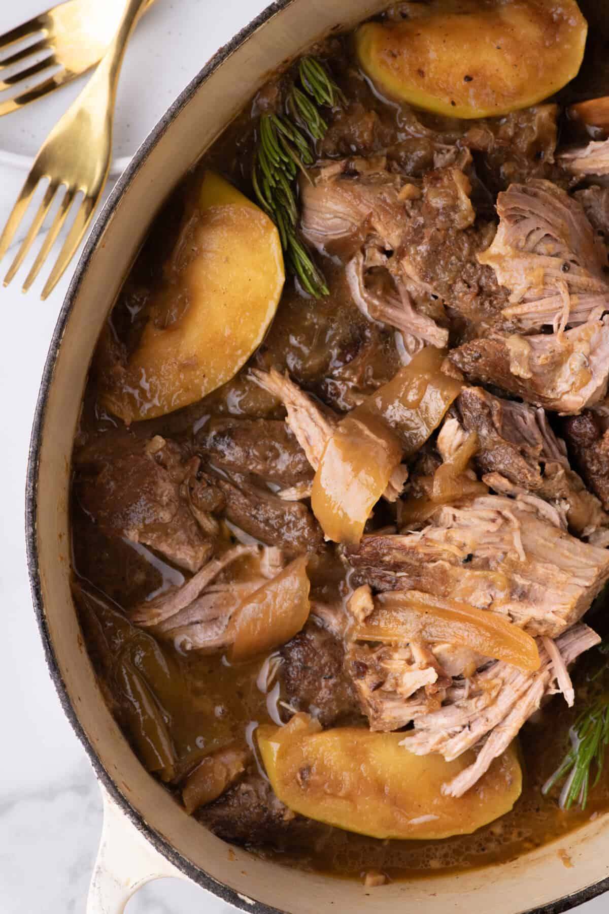 braised with apple cider pork shoulder. 